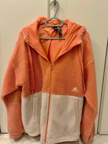 adidas 플리스 자켓 핑크/화이트