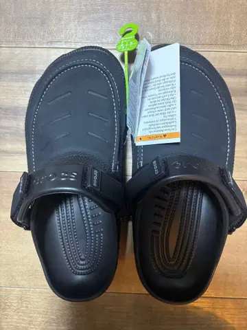 Crocs 블랙 사보 클로그 샌들 유콘 사이즈 8