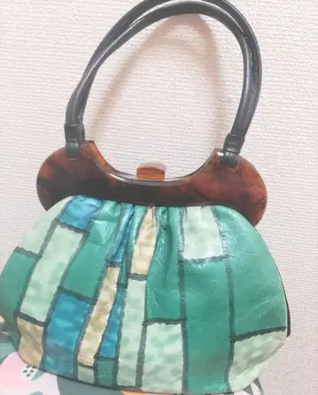 일본 의류 백 / 소가죽 / 핸드백 / 그린