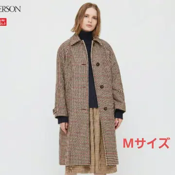 유니클로 x JW 앤더슨 콜라보레이션 체크 스텐카라 코트 M