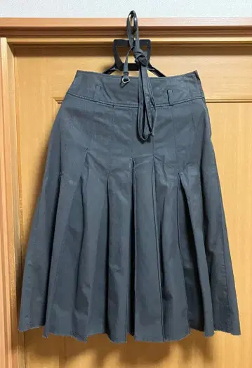 MACPHEE/플리츠 스커트(끈 포함)/사이즈 36(M 사이즈 상당)