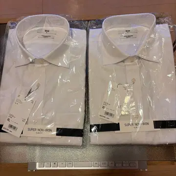 UNIQLO 파인 크로스 슈퍼 논아이론 슬림핏 셔츠 2벌