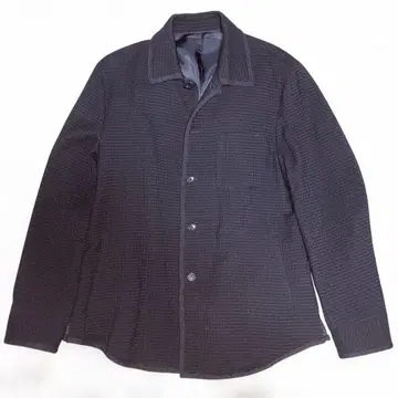 [ 중고 ] 블랙 퀼팅 버튼 셔츠 자켓