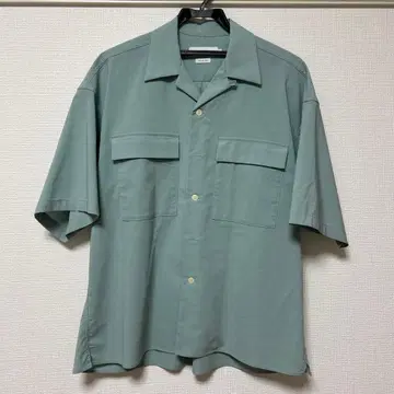 그린 반팔 셔츠 2포켓