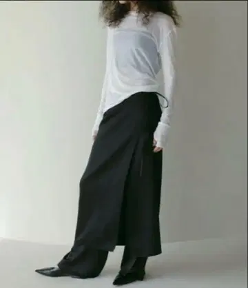 즉시 완판 etre tokyo 랩스커트 스트레이트 팬츠