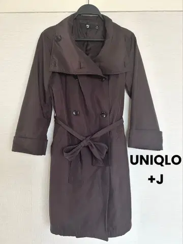 유니클로 +J 트렌치코트 질 샌더 콜라보 다크 브라운 사이즈 M