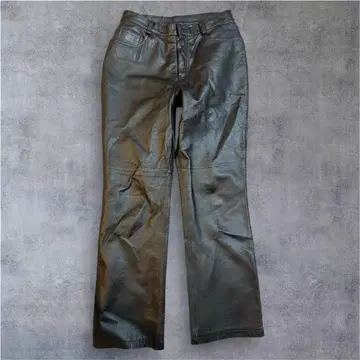 인조 가죽 팬츠 버튼 없음 하자품