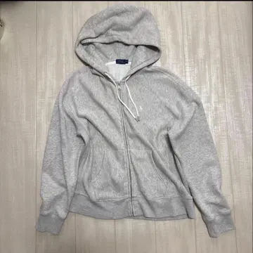 Polo 그레이 집업 후드티