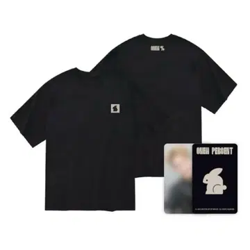 ONEW PERCENT POPUP 티셔츠 BLACK 트레이딩 카드 포함