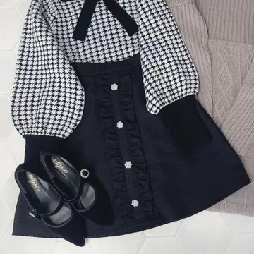 evelyn 프릴 트위드 스커트