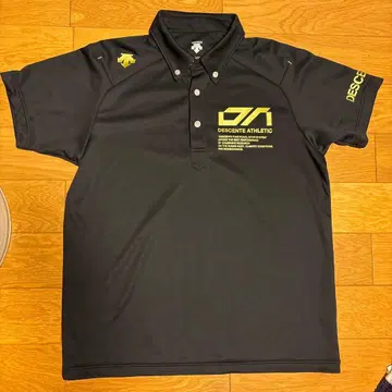 DESCENTE 블랙 피케 셔츠