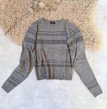 마가렛호웰 페어아일 패턴 얇은 소재 니트 노르딕 무늬