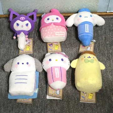 산리오 캐릭터즈 귀여운 문구들 인형 전종 세트