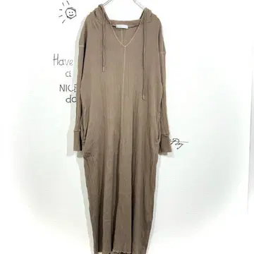 센스 오브 플레이스 리브 니트 후드티 원피스 (F) 풀오버 코튼