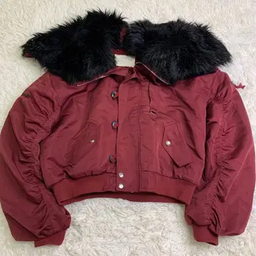 RASVOA N-2B 플라이드 자켓 후드티 보르도 보아 후드