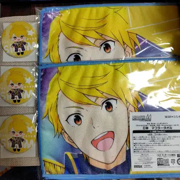 SideM 마이다 루이 세가 럭키 쿠지 머플러 타월 캔뱃지