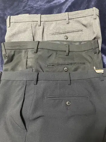 유니클로 감동 팬츠 3종 세트 네이비 블랙 다크 그레이