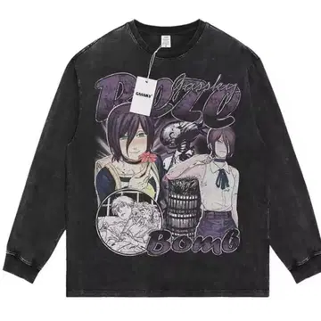 롱 T셔츠 체인소 맨 레제 REZE 남녀 공용