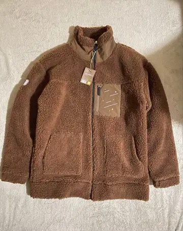 BTS MUSIC SHOP 플리스 점퍼 보아 자켓 갈색 브라운