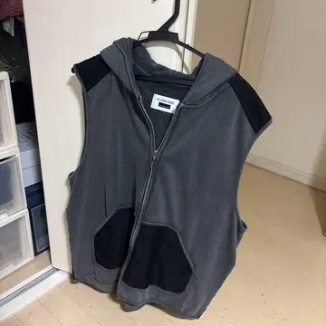 co,com wear 후드 부착 베스트 L 그레이