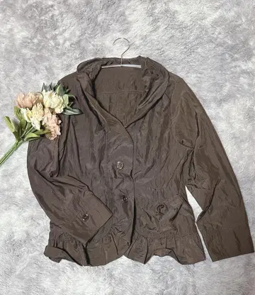 여성용 자켓 브라운 버튼 자켓