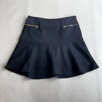 스픽앤스팬 울 미니 스커트 숏 플레어 블랙 36