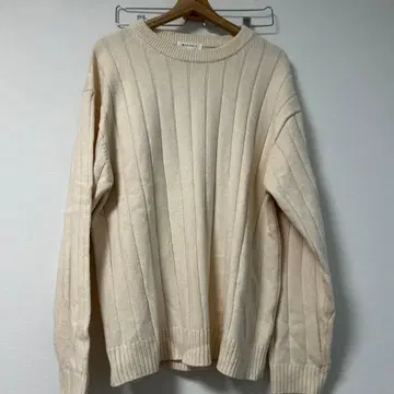 THE SHOP TK 아이보리 리브 편직 스웨터