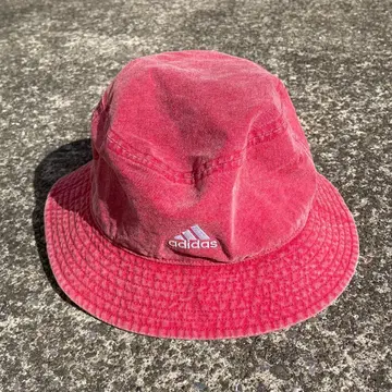 adidas 로고 자수 vintage 가공 더스티 컬러 색빠짐 버킷 햇