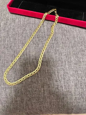 유품 정리 목걸이 여성용 골드 컬러 50cm 22g