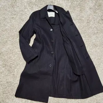 새상품급 매킨토시 스텐카라 코트 데님 원단 블랙 36