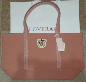 러브러리 올드 테디 와펜 토트백 핑크 대