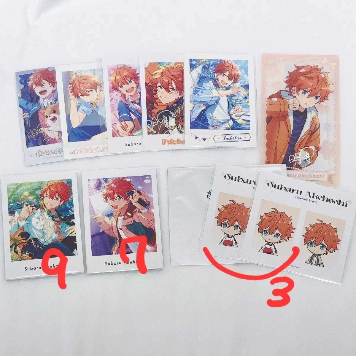 Ensemble Stars Subaru bulk chibi card trip fashatsu pasha SD proof photo Trickstar