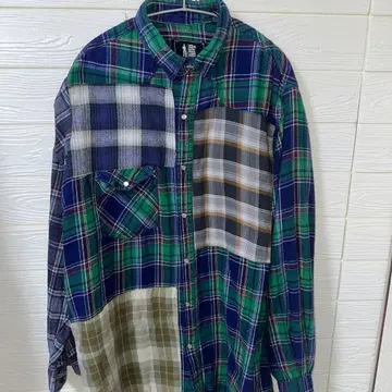 멀티 컬러 체크 무늬 플란넬 셔츠