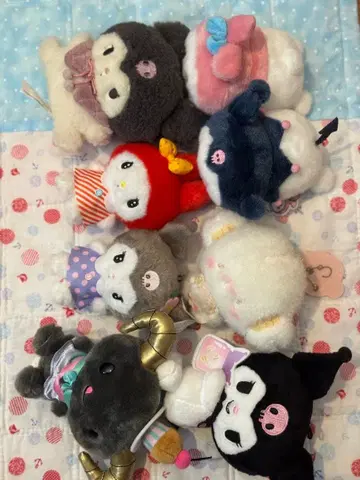 산리오 봉제 인형 8개 세트