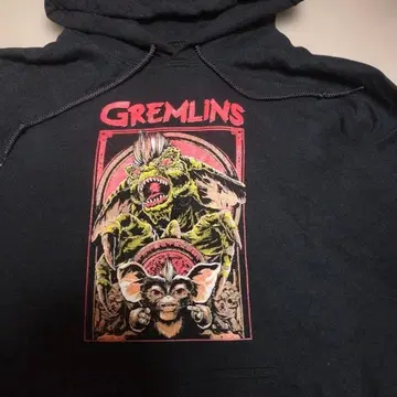 GREMLINS 그래픽 후드티 블랙