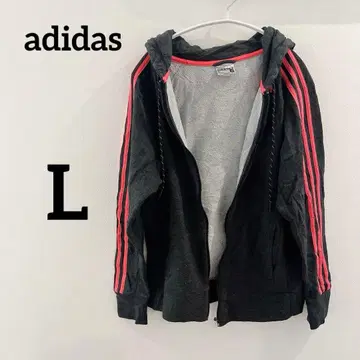 adidas Climalite [ L ] 후드티 그레이/블랙 오렌지