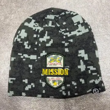 카모플라쥬 패턴 니트 모자 MISSION OHT