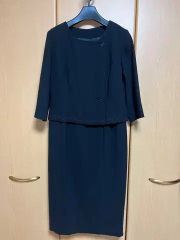 미사용 새상품 여성용 상복 원피스 수트 블랙