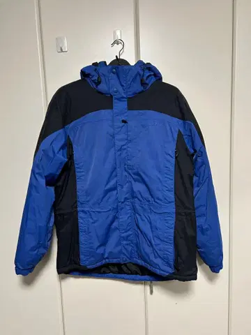 L.L.Bean 후드 부착 다운 자켓 파랑 블랙 XL