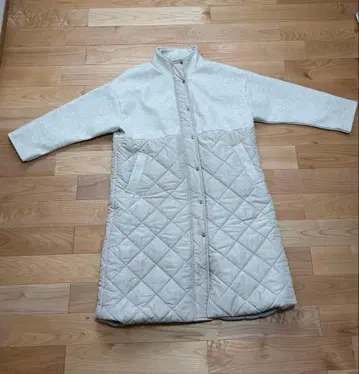 코트 아우터 블루종 겨울 퀼팅 충전솜 롱 스탠드 카라