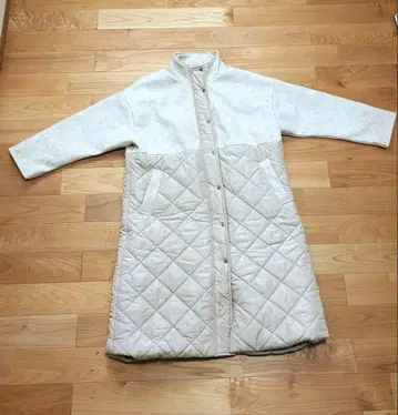 코트 아우터 블루종 겨울 퀼팅 충전솜 롱 스탠드 카라