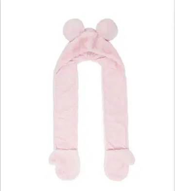 미키 핑크 머플러 팬캡