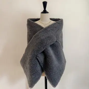 미사용 새상품 베어 스톨 알파카 소재 테디베어 스톨 머플러
