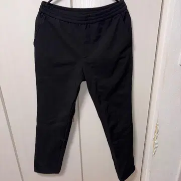 블랙 조거 팬츠 허리밴딩 포켓 부착