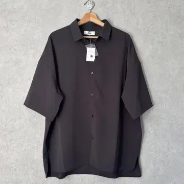 루즈 반팔 셔츠 차콜 그레이