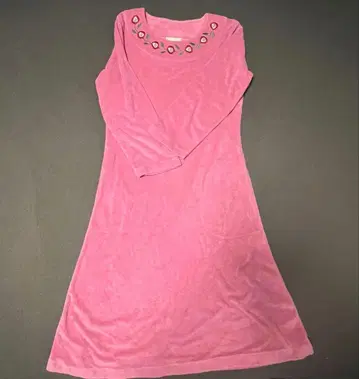 지나 핑크 꽃무늬 자수 룸웨어