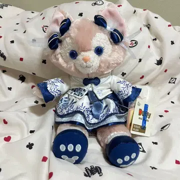 상하이 디즈니 2025년 한정판 리나벨 파랑꽃 ss 봉제 인형 정품