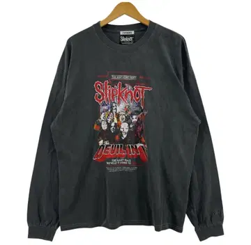Slipknot 롱 슬리브 T셔츠 다크 그레이