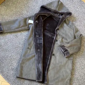 [택 포함 새상품] 유니클로 무스탕 코트 05 그레이