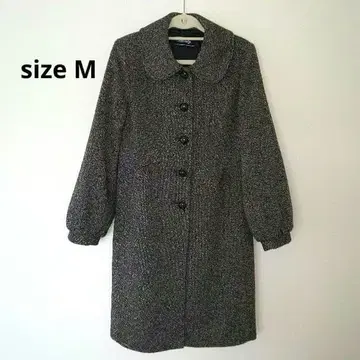 그레이 계열 트위드풍 롱 코트 M